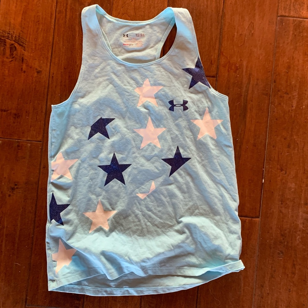 blue under armour tank top